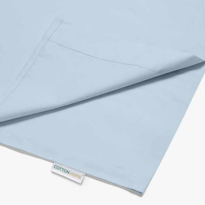 Flat Sheet Supersoft Microfiber Super King 240x260cm-Sky Blue