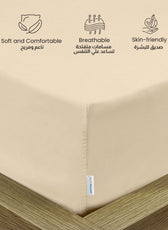 Supersoft Microfiber Double Size Fitted sheet 120x200+25 cm Stone with Deep Pockets