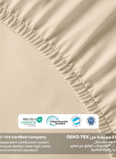 Supersoft Microfiber Fitted Sheet 90x200+20 CM Stone with Deep Pockets