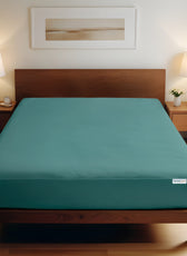 Super Soft King Size Fitted sheet 200x200+30cm Teal with Deep Pocktes - Cotton Home