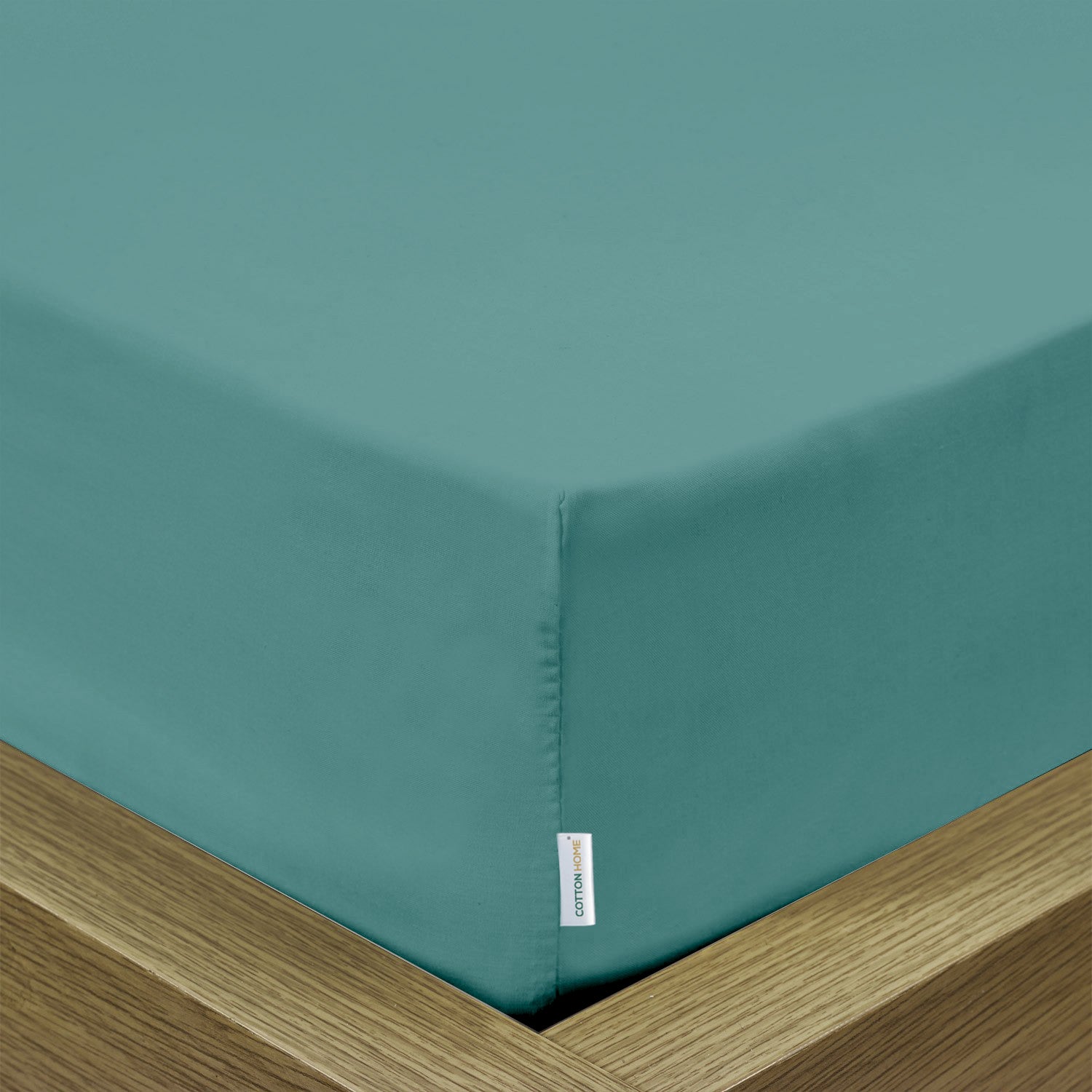 Super Soft  Queen Size Fitted sheet 180x200+30 CM Teal with Deep Pockets - Cotton Home