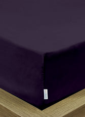 Super Soft King Size Fitted sheet 200x200+30cm Violet with Deep Pockets - Cotton Home