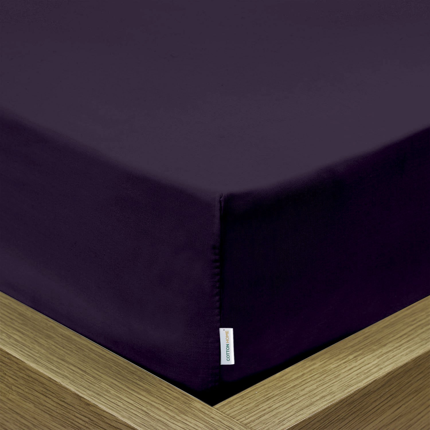 Super Soft Twin Size Fitted Sheet 160x200+30 CM Violet with Deep Pockets - Cotton Home