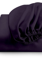 Super Soft King Size Fitted sheet 200x200+30cm Violet with Deep Pockets - Cotton Home