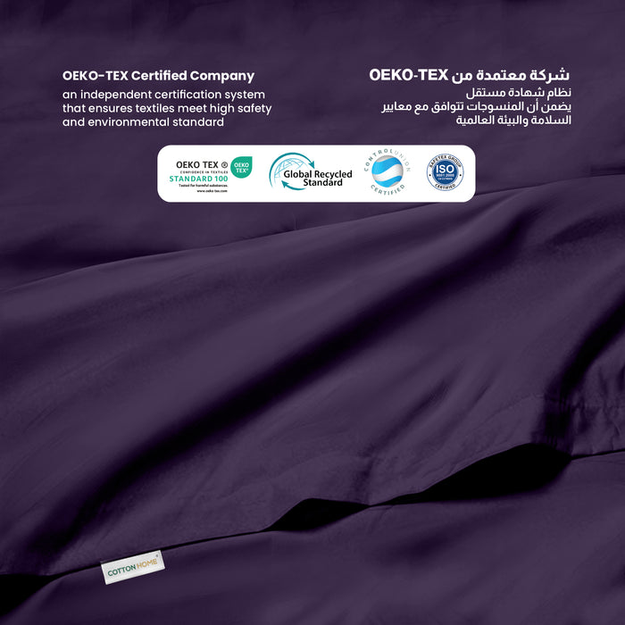 Flat Sheet Supersoft Microfiber Queen 200x220cm-Dk Purple