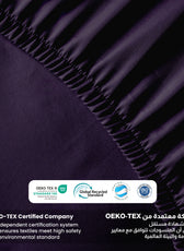 3 Piece Fitted Sheet Set Supersoft Microfiber Dark Purple King Size 120x200+25cm with 2 Pillow Case