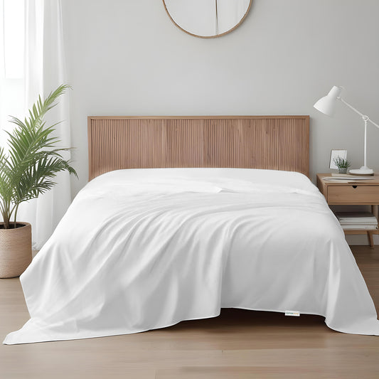Flat Sheet Supersoft Microfiber Single 160x220cm-White