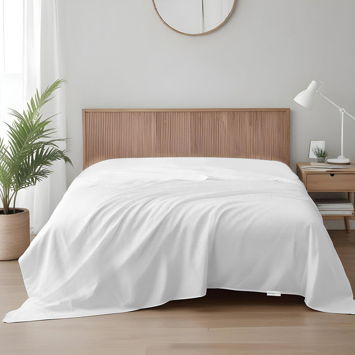 Flat Sheet Supersoft Microfiber Single 160x220cm-White