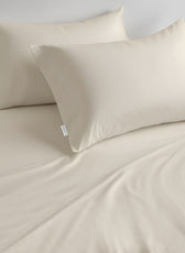 Egyptian Cotton Twin Size Ivory Fitted Sheet 160X200+30CM with Pillow Case - Cotton Home