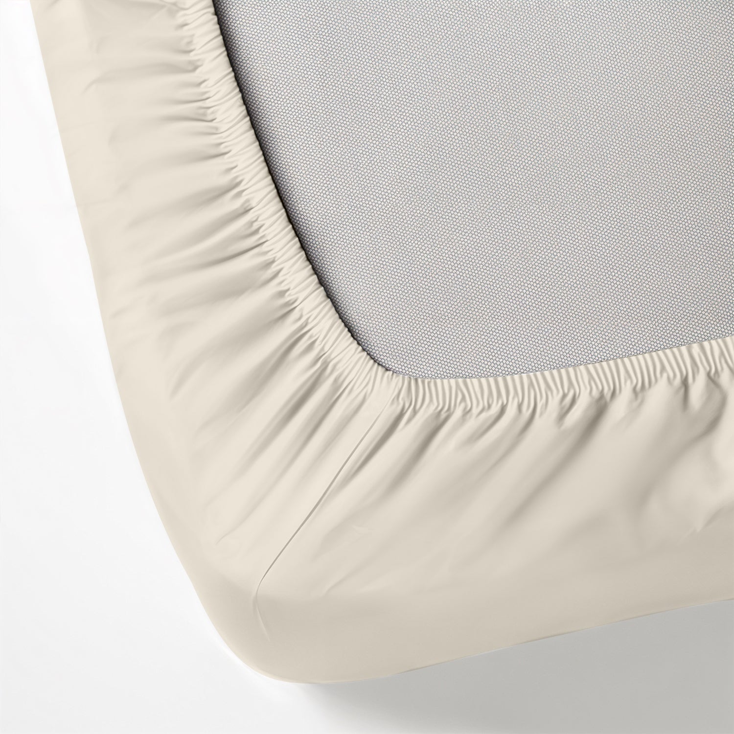 Egyptian Cotton Double Size Ivory Fitted Sheet 120X200+25CM with Pillow case - Cotton Home