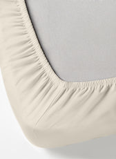 Egyptian Cotton Queen Size Ivory Fitted Sheet 180X200+30CM with Pillow Case - Cotton Home