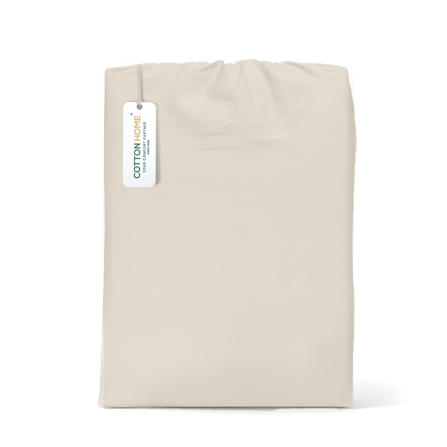 Egyptian Cotton Single Size Ivory Fitted Sheet 90X200+20CM with Pillow Case - Cotton Home