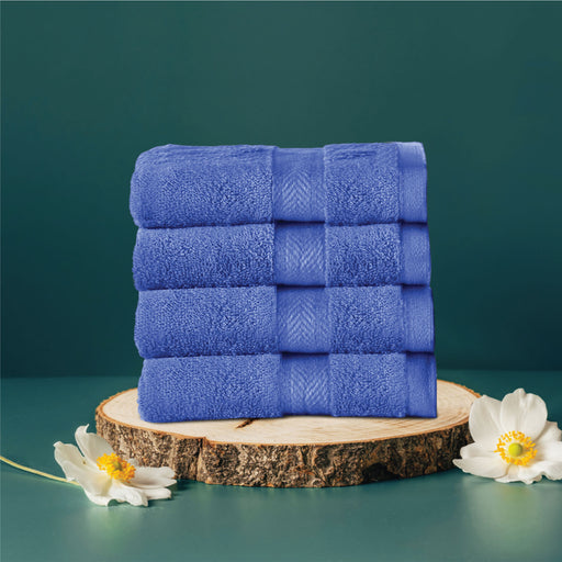 Cotton Face Towel Pack of 4 Soft Feel, Quick Dry, Highly Absorbent Durable Towels - Cotton Home