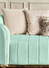 Fiona 3 Seater Velvet  Sofa - Mint Green - L247cm x W94cm x H81cm - Cotton Home