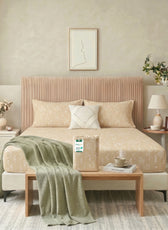 Premium Cotton Super King Size Printed Fitted Sheet 200X200+30CM With 2 Pillow Case -Floral Whisper