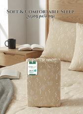 Premium Cotton Super King Size Printed Fitted Sheet 200X200+30CM With 2 Pillow Case -Floral Whisper