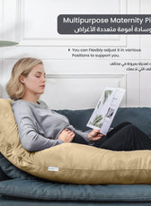 Serenity Velvet Pregnancy Pillow G-Shape Full Body Pillow  With Removable Cover - Cotton Home