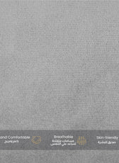 Serenity Velvet Pregnancy Pillow G-Shape Full Body Pillow  With Removable Cover Grey - Cotton Home