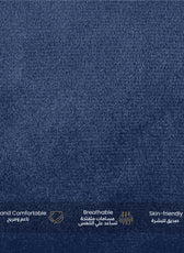 Serenity Velvet Pregnancy Pillow G-Shape Full Body Pillow  With Removable Cover Navy Blue - Cotton Home