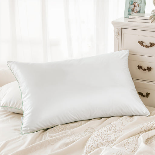Bamboo Silk Filled Pillow 50x75cm Pack of 2  White - Cotton Home
