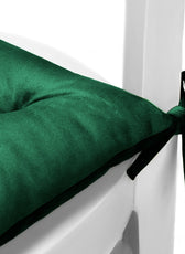 Velvet Slip Free Tufted  Chair Cushion Green 40x40cm - Pack of 4 - Cotton Home