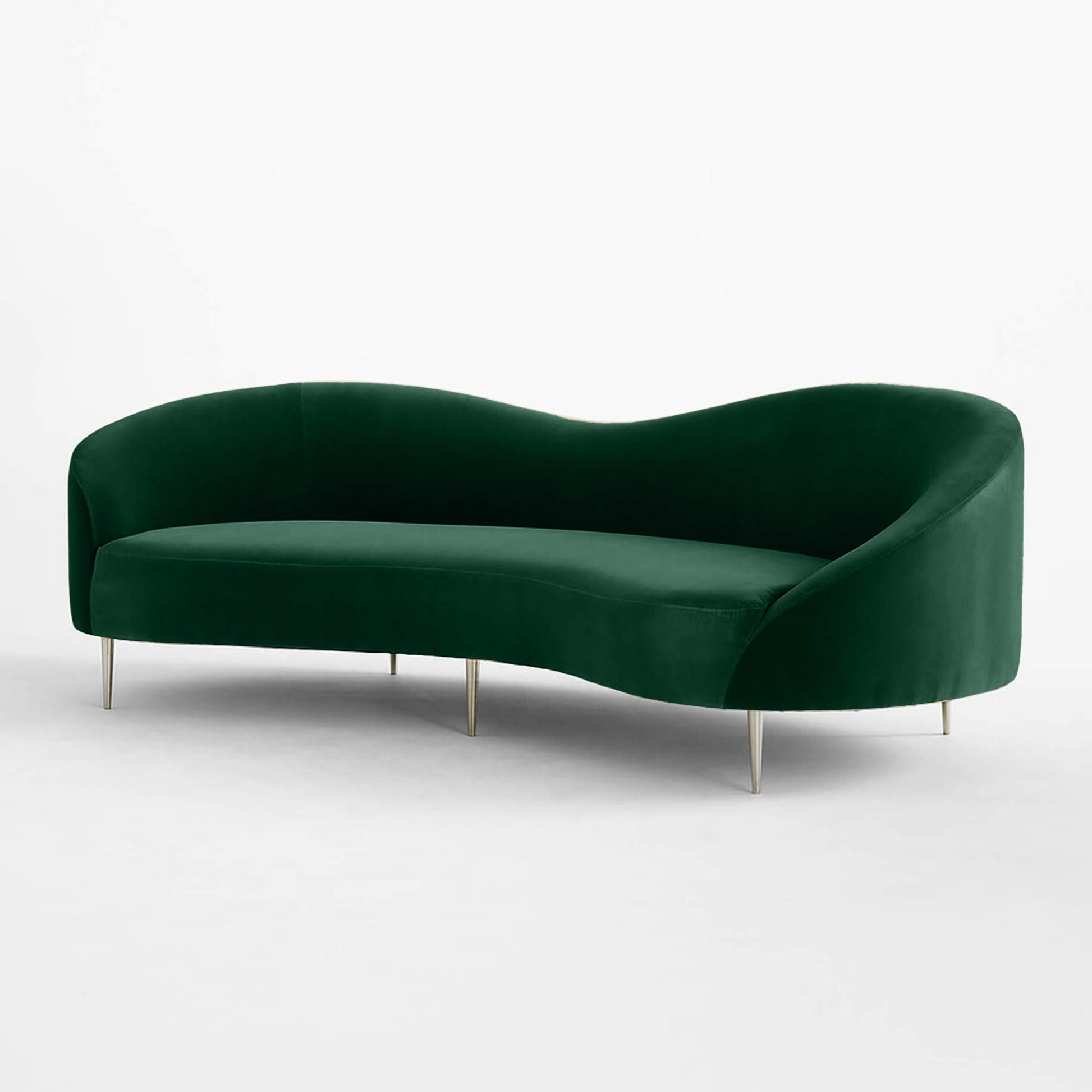 Luxe Lounge Luxurious Camel Velvet 3 Seater Sofa - 241cm Chic & Comfortable Lounge Seating - Cotton Home