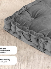 Serenity Velvet Multipurpose Seat Cushion 40x40cm Square Shape Seating - Cotton Home