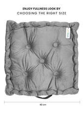 Serenity Velvet Multipurpose Seat Cushion 40x40cm Square Shape Seating - Cotton Home