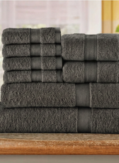 Cotton Towels 8 Piece Set-Soft Feel, Quick Dry, Highly Absorbent Durable Towels