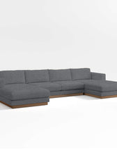 Tidal Double Chaise Fabric Sectional Sofa  Luxury Seating by Cotton Home - Cotton Home