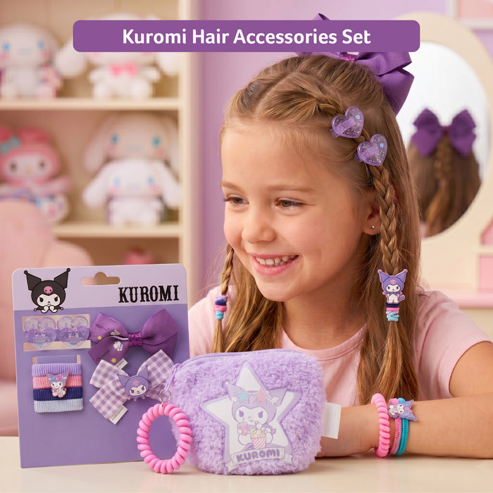 Kuromi Hair Accessories Set Pack of 10 with Bag