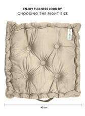 Serenity Velvet Multipurpose Seat Cushion 40x40cm Square Shape Seating - Cotton Home