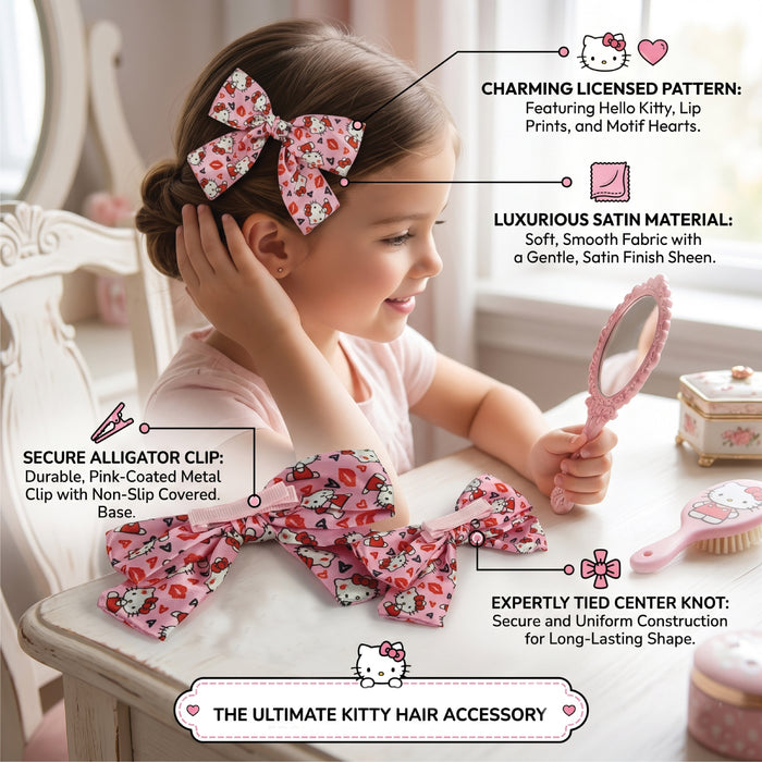 Hello Kitty Hair Clip Pack of 2 Pink Hair Accessories
