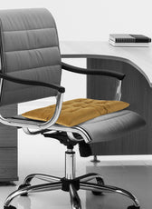 Velvet Slip Free Tufted  Chair Cushion Khaki 40x40cm - Cotton Home