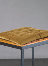 Velvet Slip Free Tufted  Chair Cushion Khaki 40x40cm - Pack of 2 - Cotton Home