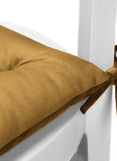 Velvet Slip Free Tufted  Chair Cushion Khaki 40x40cm - Pack of 2 - Cotton Home