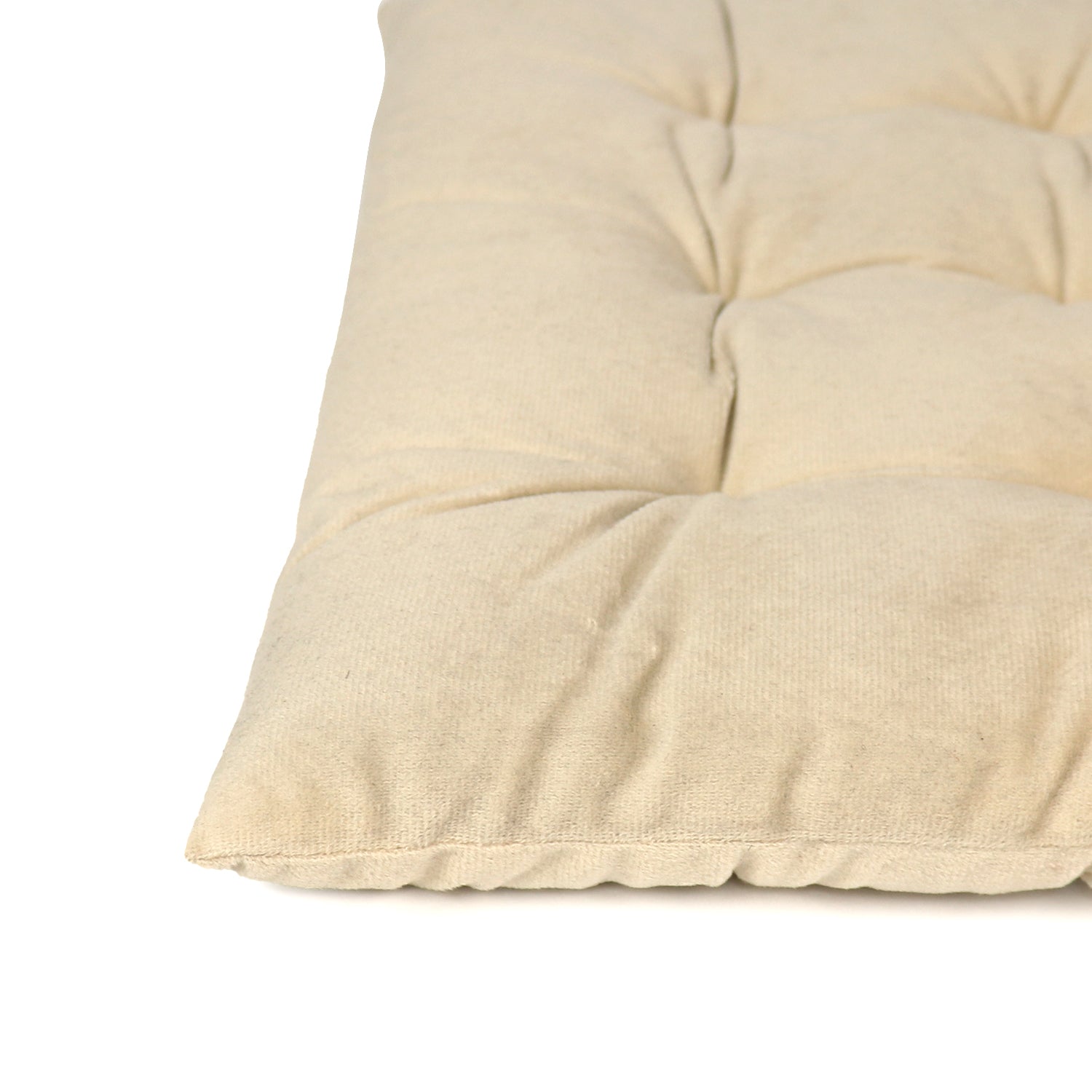 Velvet Slip Free Tufted  Chair Cushion Light Beige 40x40cm - Pack of 4 - Cotton Home