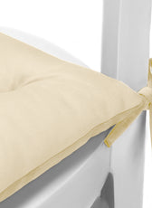 Velvet Slip Free Tufted  Chair Cushion Light Beige 40x40cm - Cotton Home