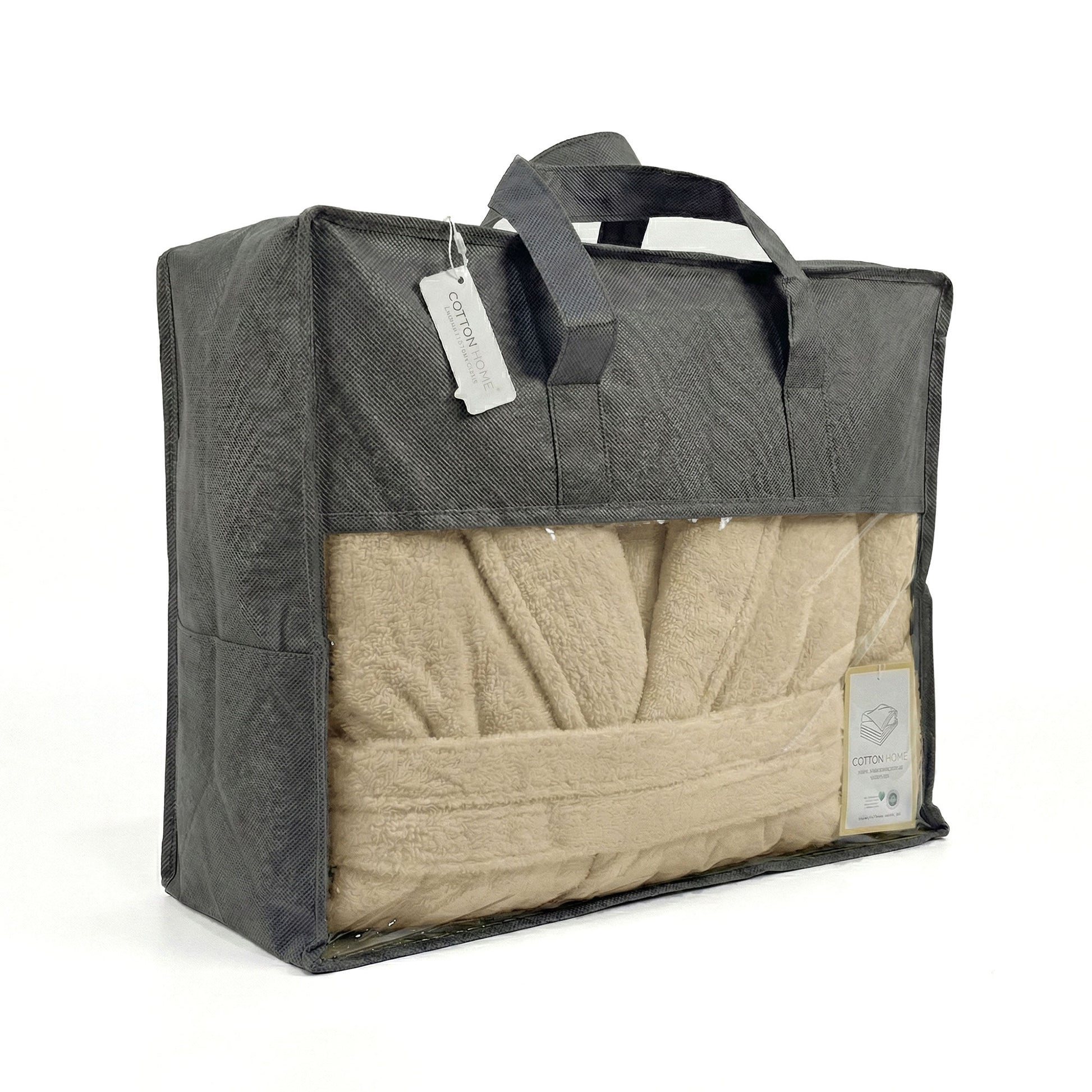 Luxury 7PC Egyptian Cotton Bath Bundle Set Linen – Bathrobe, Towels, Slippers