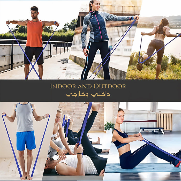 Exercise Resistance Band – Elastic Yoga & Pilates Band for Home Fitness & Strength Training