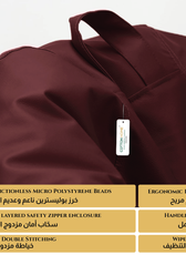 Adult Bean Bag Chair Premium PU Leather  62x105cm - Maroon