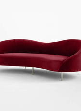 Luxe Lounge Luxurious Camel Velvet 3 Seater Sofa - 241cm Chic & Comfortable Lounge Seating - Cotton Home