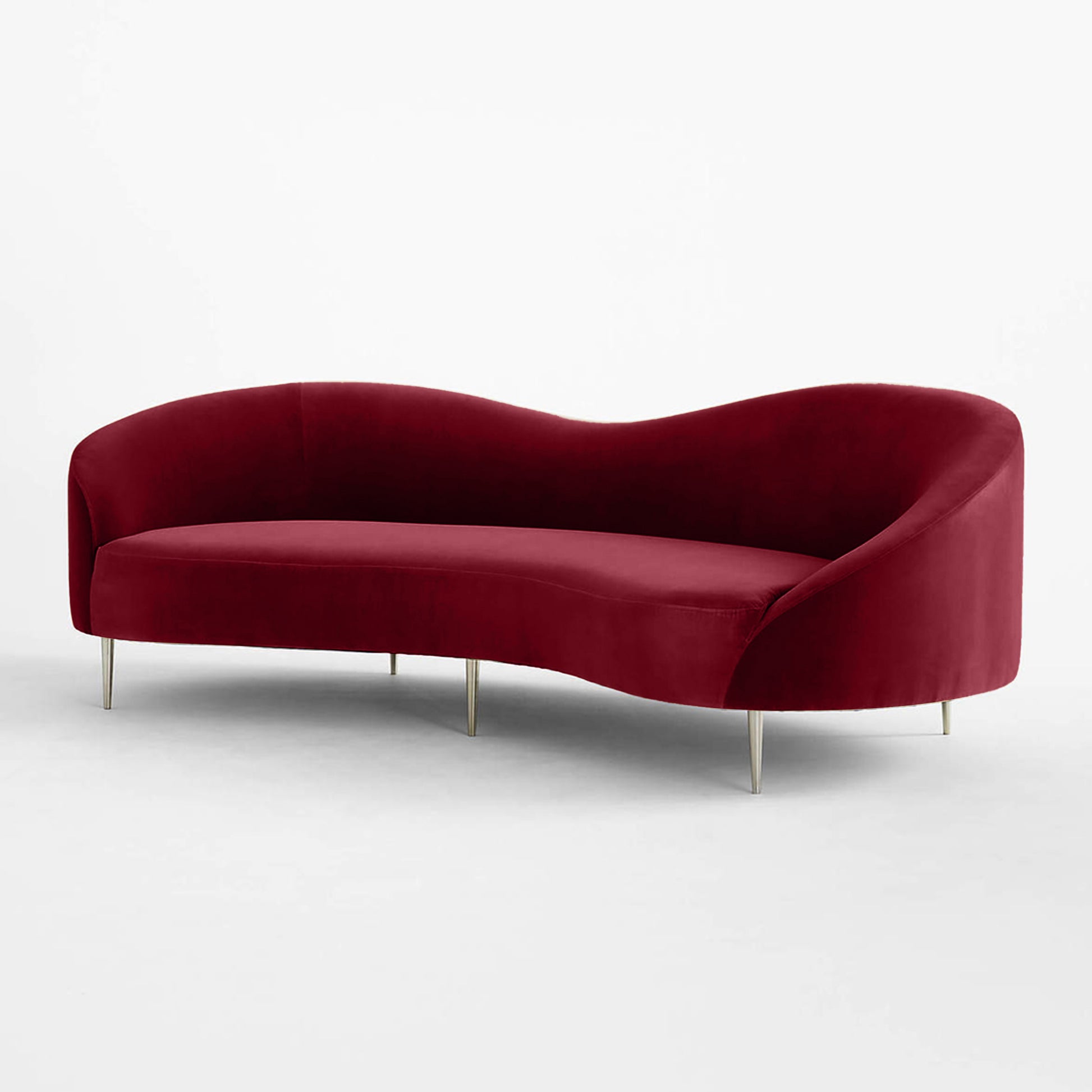 Luxe Lounge Luxurious Camel Velvet 3 Seater Sofa - 241cm Chic & Comfortable Lounge Seating - Cotton Home