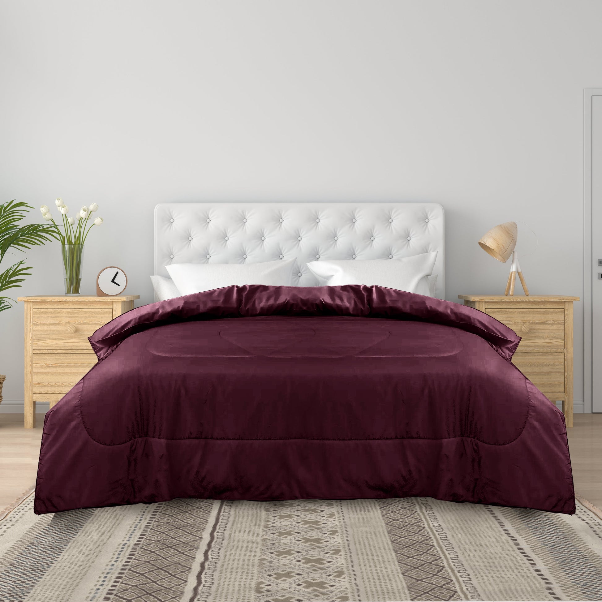Premium Bordo 220x240 cm All Season High quality Super Soft Comforter 1 Piece - Cotton Home