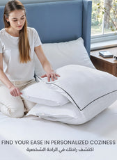 Triton Premium Cotton Three-in-One Adjustable Layer Cotton Pillow with Down Alternative filling 50x75 cm - Cotton Home