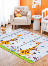 Baby Crawling Mat 200x180CM Large Reversible Waterproof, Non-Slip Play Mat with Animals Design