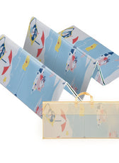 Baby Crawling Mat 200x180CM Large Reversible Waterproof, Non-Slip Play Mat with Beach Design