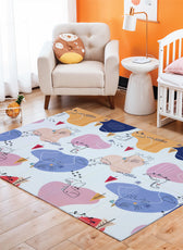Baby Crawling Mat 200x180CM Large Reversible Waterproof, Non-Slip Play Mat with Elephant Design