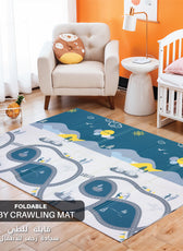Baby Crawling Mat 200x180CM Large Reversible Waterproof, Non-Slip Play Mat with Penguin Design