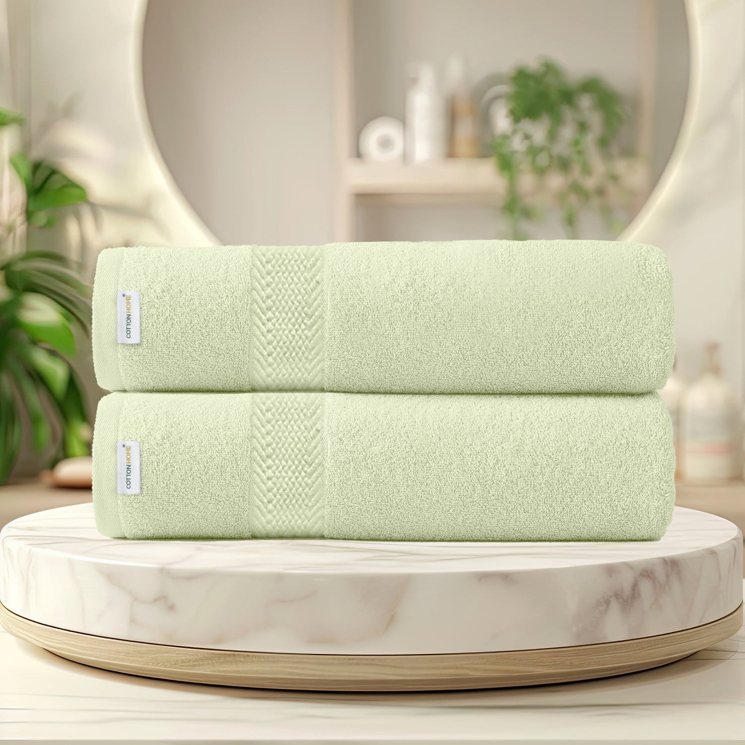 Cotton Bath Towel Pack of 2 Soft Feel, Quick Dry, Highly Absorbent Durable Towels - Cotton Home